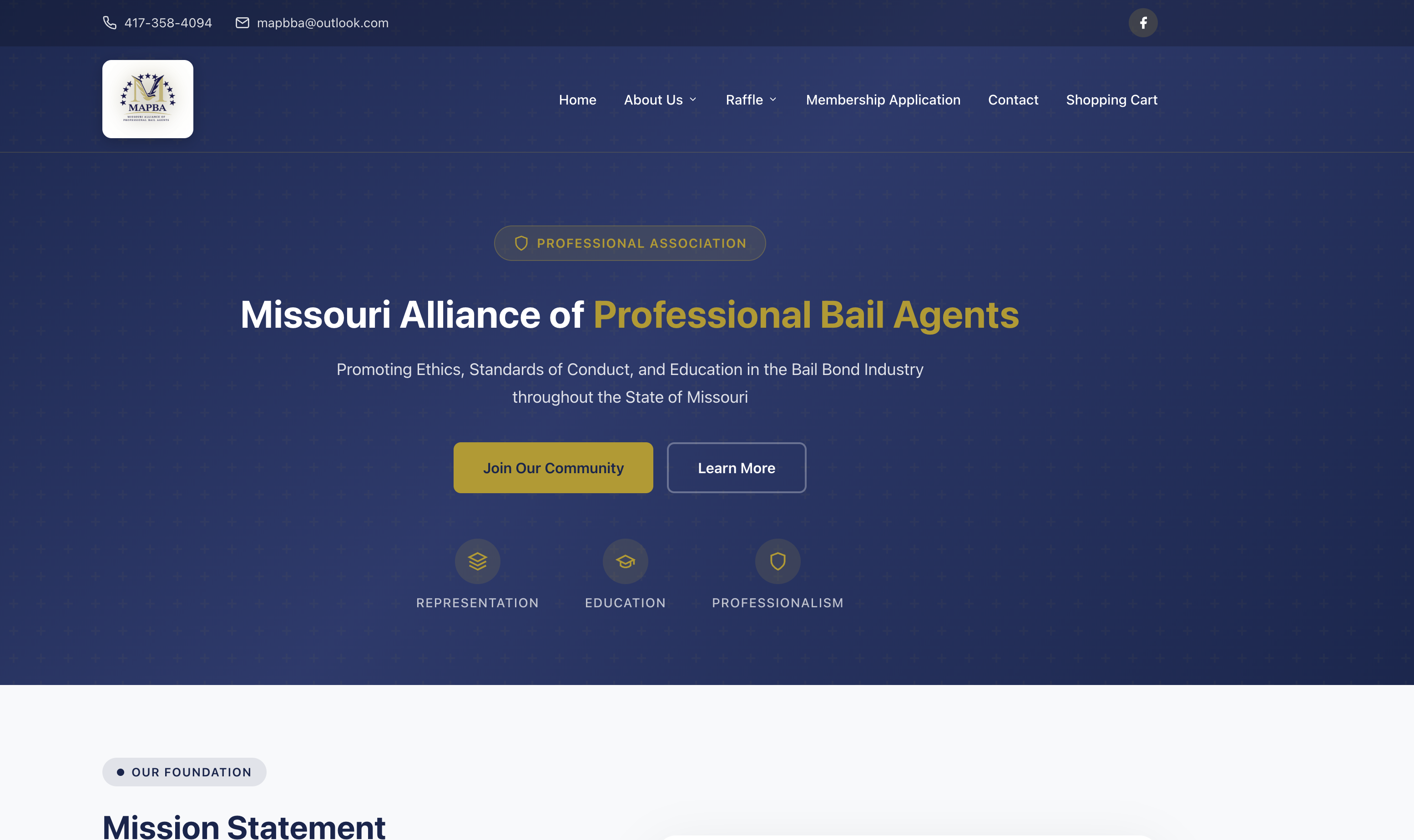 Missouri Alliance of Professional Bail Agents website