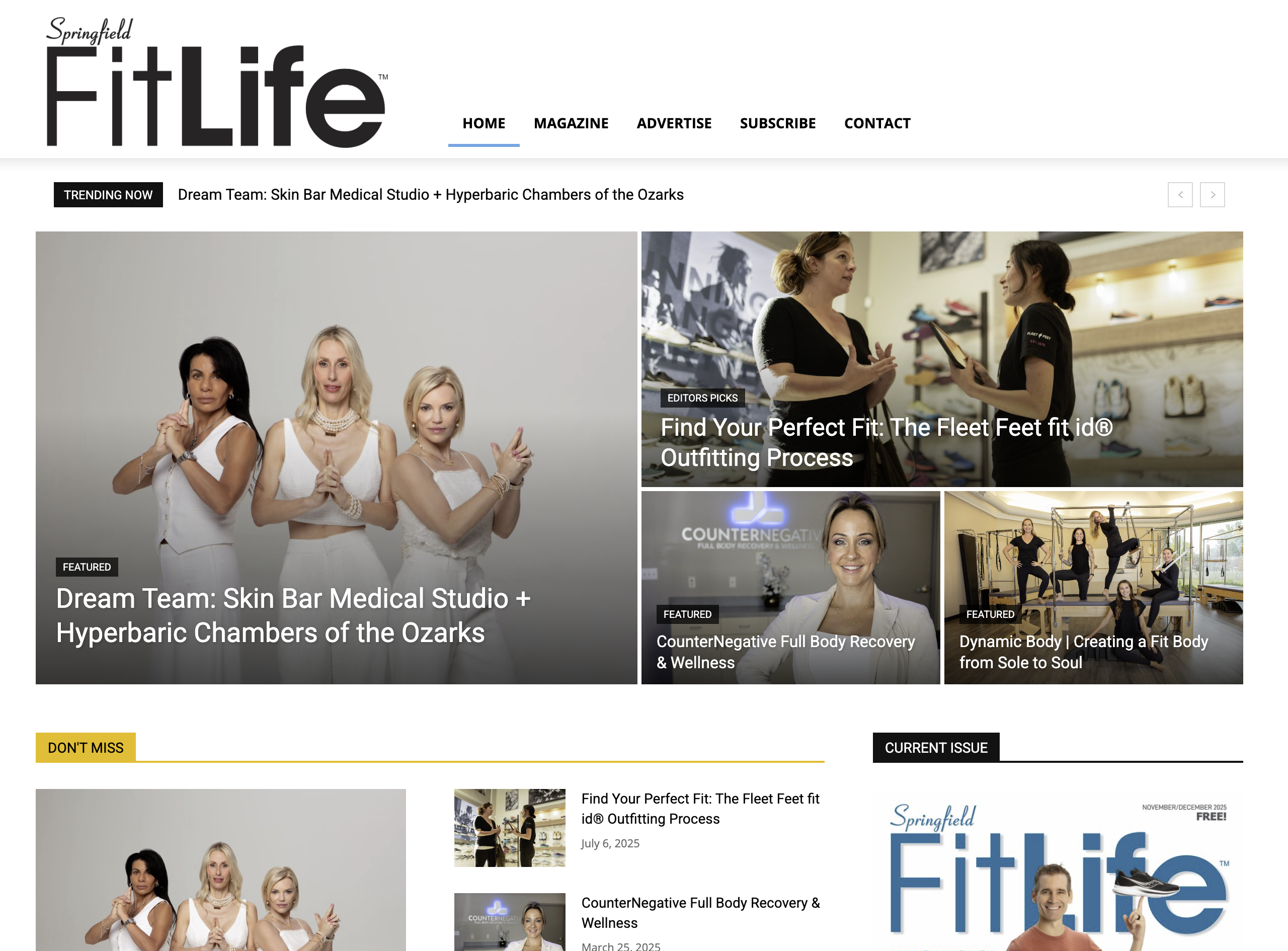 Springfield FitLife website